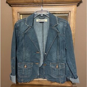 Jean jacket by Jeanstar.  Large.  Fits true to size.  Excellent condition.